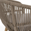 Cascais - Outdoor Light Grey Fabric + Eucalyptus Dining Chair (Set of 2)