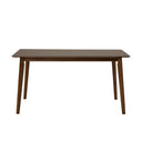 Castillo + Jordan - Modern Grey Fabric + Walnut 6-Piece Dining Set