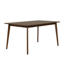 Castillo + Jordan - Modern Grey Fabric + Walnut 5-Piece Dining Set