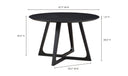 Godenza Round Dining Table Black