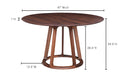 Aldo Round Dining Table Walnut