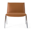 Cedric - Modern Camel Vegan Leather Accent Chair