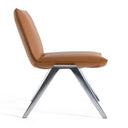 Cedric - Modern Camel Vegan Leather Accent Chair