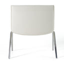 Cedric - Modern White Vegan Leather Accent Chair