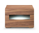 Ceres - Contemporary LED Walnut Nightstand