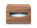 Ceres - Contemporary LED Walnut Nightstand