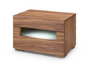 Ceres - Contemporary LED Walnut Nightstand