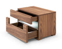 Ceres - Contemporary LED Walnut Nightstand