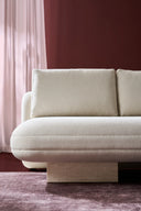 Overlap Raf Loveseat Ecru