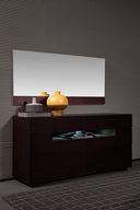 Ceres - Modern Brown Oak Bedroom Mirror