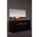 Ceres Modern Brown Oak and Grey Nightstand