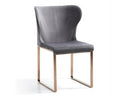 Rexford Modern Taupe & Walnut Dining Armchair