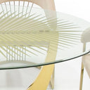Chambers - Glass & Gold Dining Table