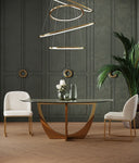 Chambers - Glass & Gold Dining Table