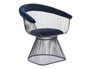 Bavaria - Modern Light Grey Fabric + Gold Accent Chair