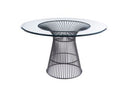 Chandler - Modern Round Glass & Black Stainless Steel Dining Table