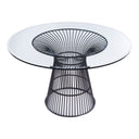 Chandler - Modern Round Glass & Black Stainless Steel Dining Table