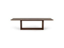 Kaye - Modern Walnut + Glass 71" Round Dining Table