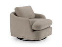 Chantry - Modern Grey Sand Fabric Swivel Accent Chair