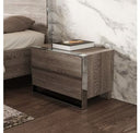 Arlene Modern Grey Elm & Stainless Steel Bedroom Set