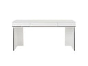 Chelsey- Modern White and Stainless Steel Desk