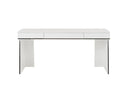 Chelsey- Modern White and Stainless Steel Desk