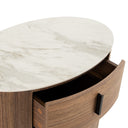 Fleury - Contemporary Cream Fabric and Walnut Bedroom Set