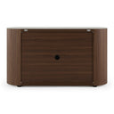 Chelton - Contemporary White Ceramic & Walnut 3-Drawer Dresser