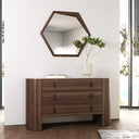 Fleury - Contemporary Cream Fabric and Walnut Bedroom Set
