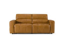 Chevak - Modern Brown Leather Sofa w/ 2 Recliners