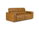 Chevak - Modern Brown Leather Sofa w/ 2 Recliners