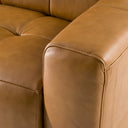 Chevak - Modern Brown Leather Sofa w/ 2 Recliners