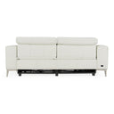 Chignik - Modern White Leather Sofa w/ 2 Recliners