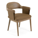 Chinook - Modern Brown Vegan Leather + Buckwheat Ash Dining Chair, view 2