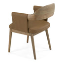 Chinook - Modern Brown Vegan Leather + Buckwheat Ash Dining Chair, view 4