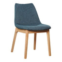 Chrissy - Modern Blue Fabric Dining Chair (Set of 2)