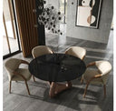 Christy - Mid-Century Modern Grey Glass + Walnut Round Coffee Table