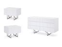 Chrysler White Dresser and Two Nightstands