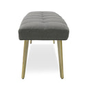 Cici - Contemporary Grey & Antique Brass Bench