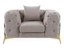 Clarice - Transitional Light Beige Velvet Chair