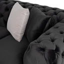 Clarice - Transitional Black Velvet Sofa Set