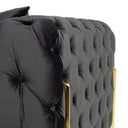 Clarice - Transitional Black Velvet Sofa
