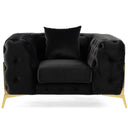 Clarice - Transitional Black Velvet Chair
