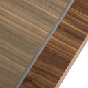 Clarion Mid-Century Walnut and Glass Coffee Table