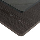 Clarion Modern Grey Elm & Glass Coffee Table