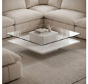 Clarion Mid-Century Walnut and Glass Coffee Table