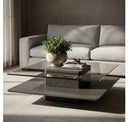 Clarion Mid-Century Walnut and Glass Coffee Table