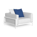 CleoSoft Alu Living Armchair by Talenti, White / Silver