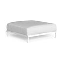 CleoSoft Alu Pouf by Talenti, White / Silver