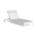 CleoSoft Alu Sunbed by Talenti, White / Silver